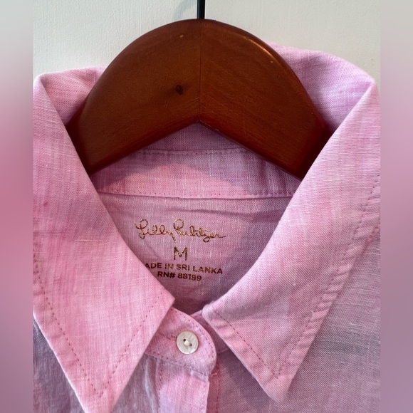 Lilly Pulitzer Sea View Linen Button Down Top NWT - Picture 4 of 16